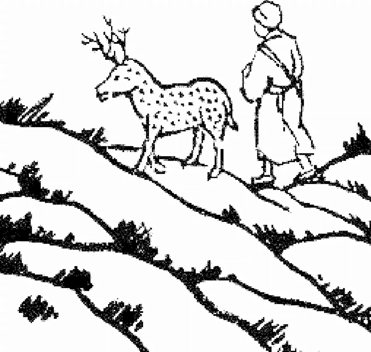 【護生畫集】鹿示人參