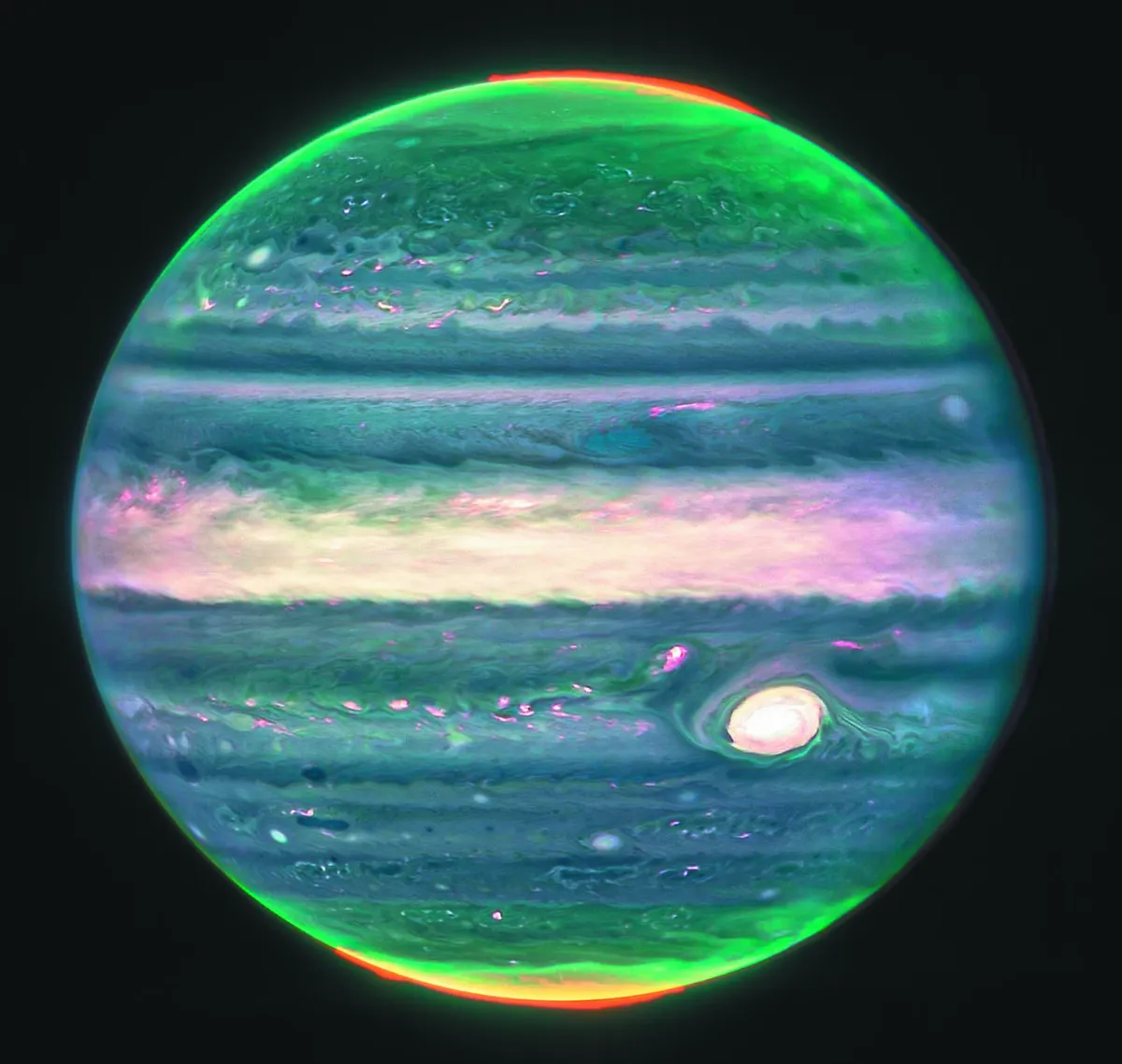 韋伯拍下絕美木星 大紅斑清晰可見