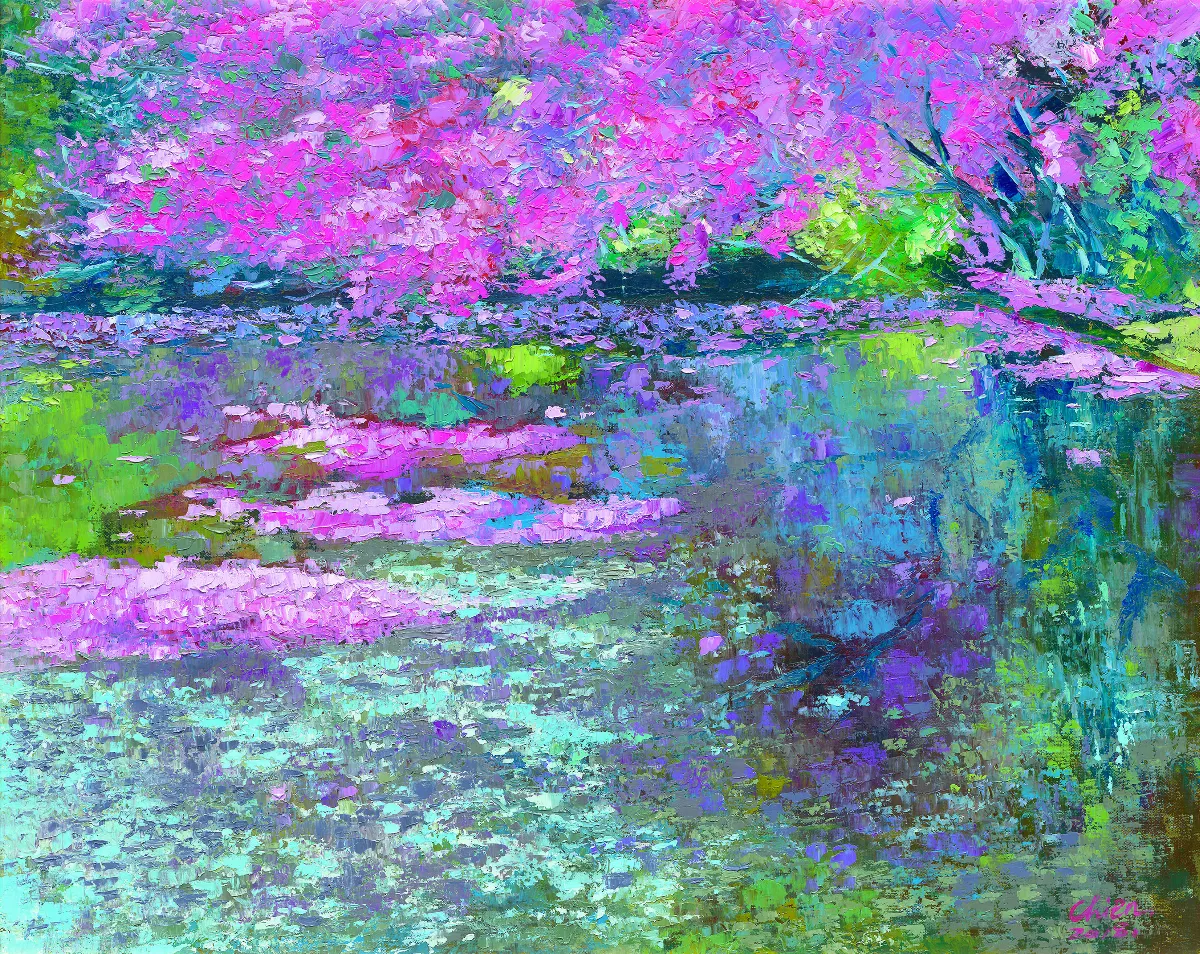 【想畫‧享畫——師生西畫聯展】櫻花雨