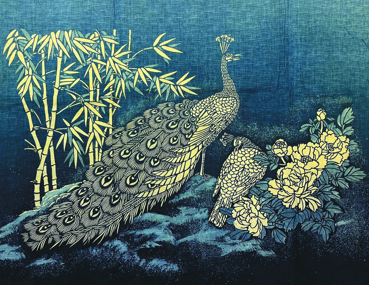 【靛青‧花語——湯文君藍染創作個展】孔雀開屏