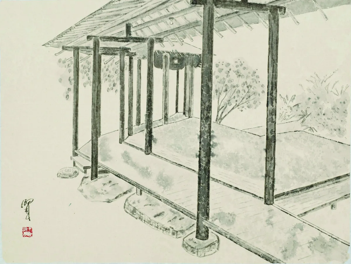 【節氣24帖   五苓一年】 立冬‧回廊．一柱一佛