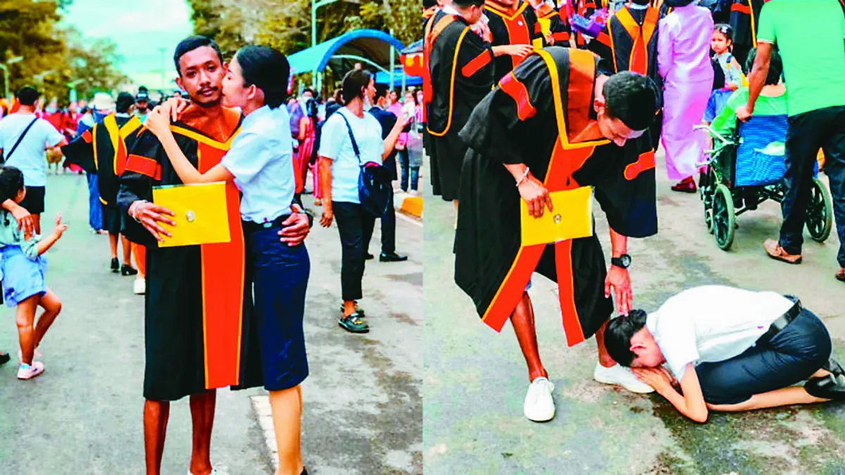 哥休學賺錢供讀 妹畢業淚跪感謝
