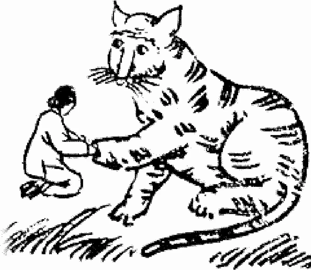 【護生畫集】虎感拔刺