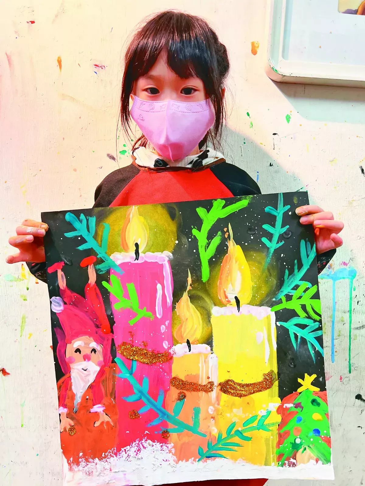 【童畫天地】燭光水彩技法