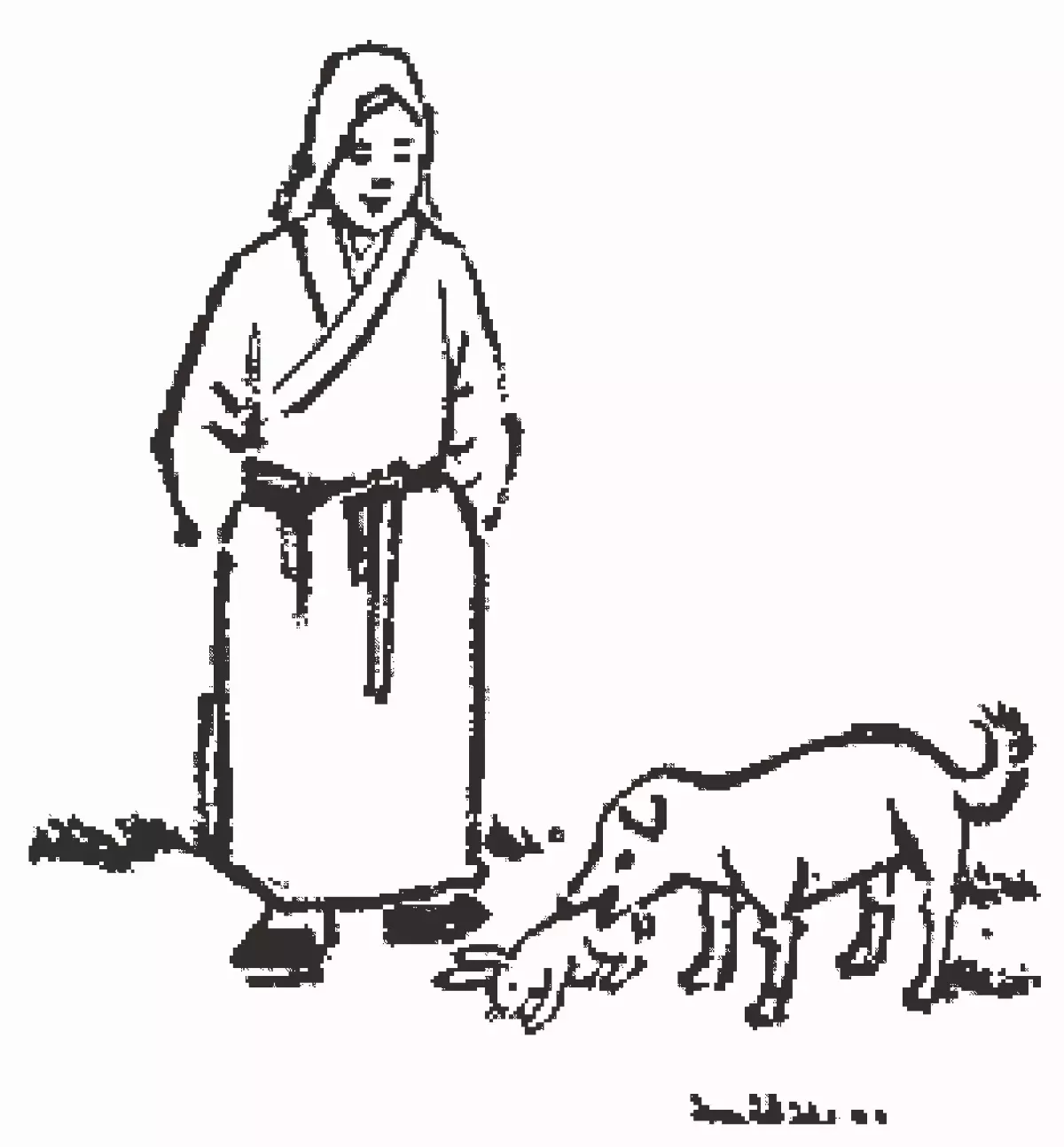【護生畫集】犬母遺兔