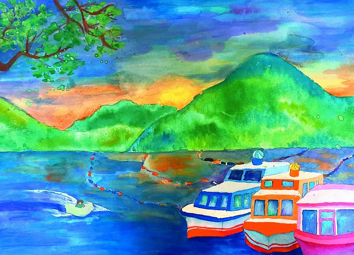 【快樂塗鴉簿】湖光山色