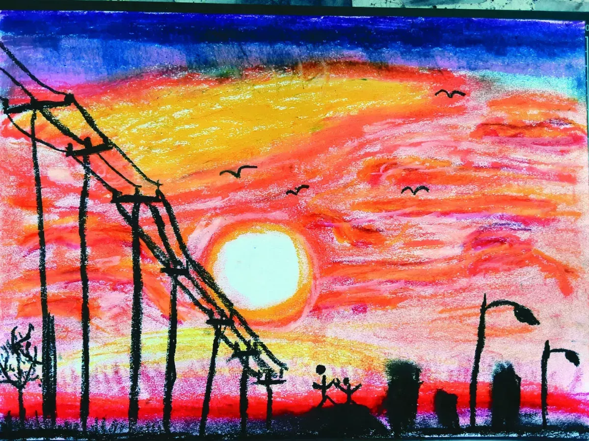 【快樂塗鴉簿】夕陽