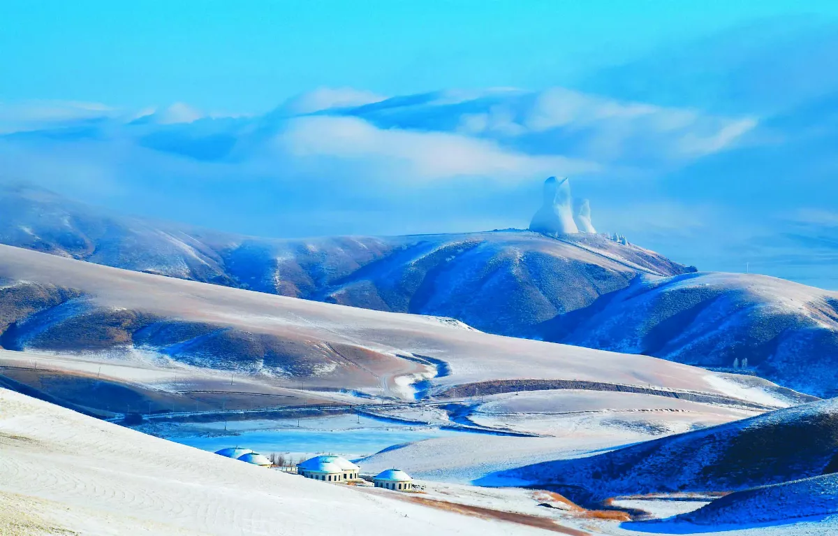 內蒙草原雪景美如畫