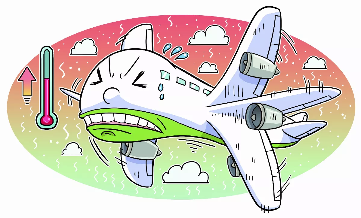 天氣熱到飛機不能飛