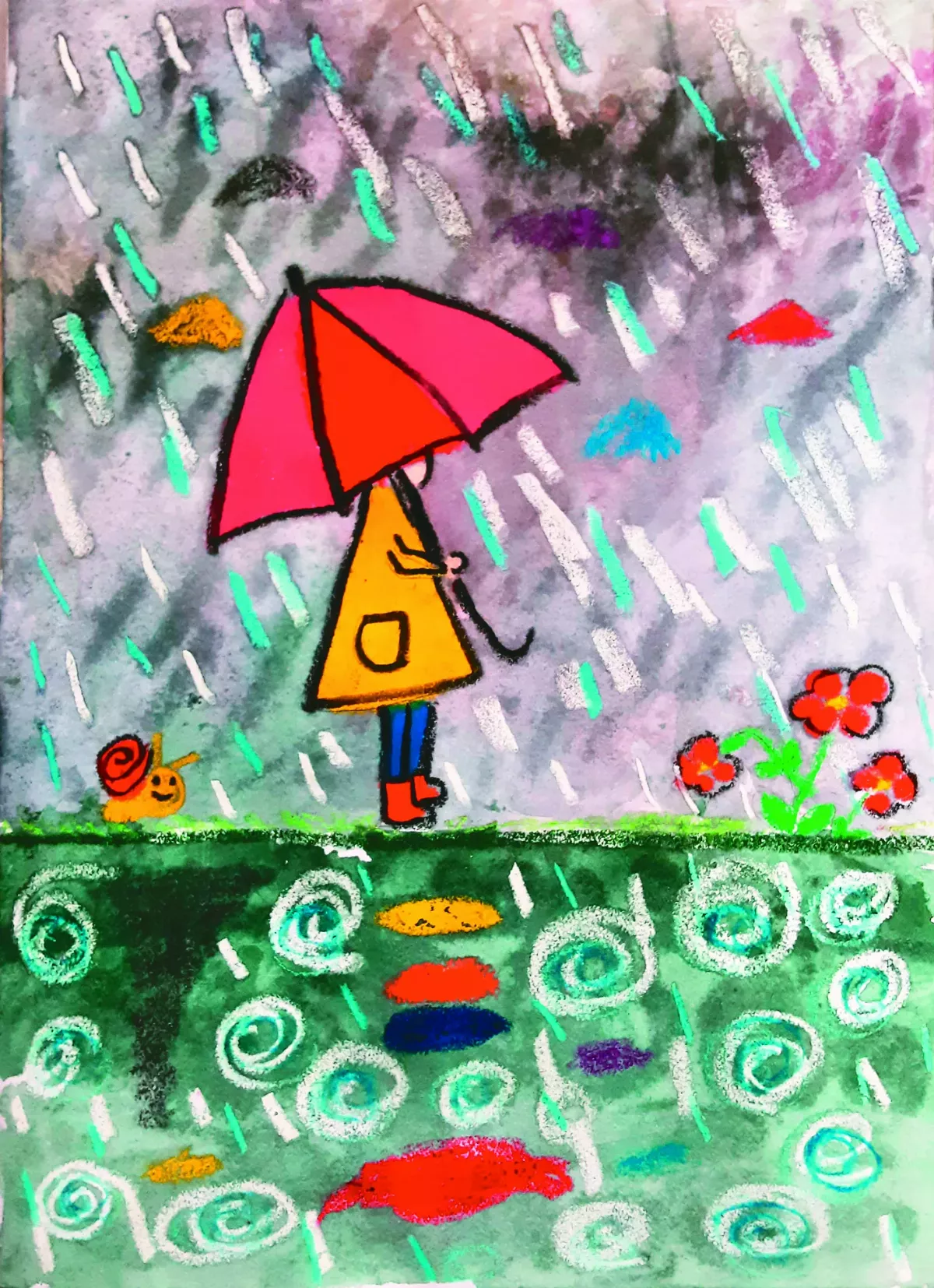 【快樂塗鴉簿】下雨了