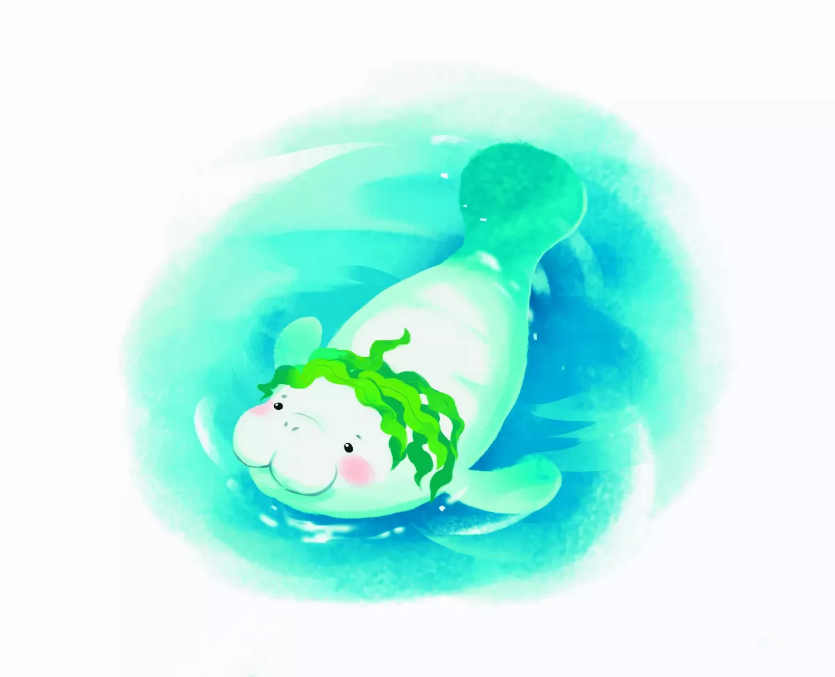 慵懶的美人魚  海牛