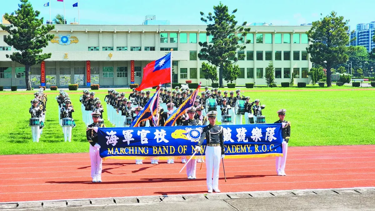 海官鼓號樂隊  為總統府音樂會彩排