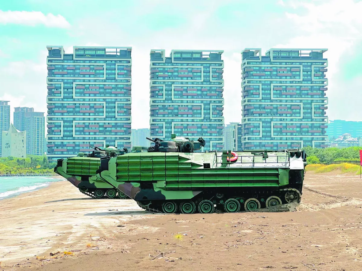 國軍淡水河口 大規模兩棲操演