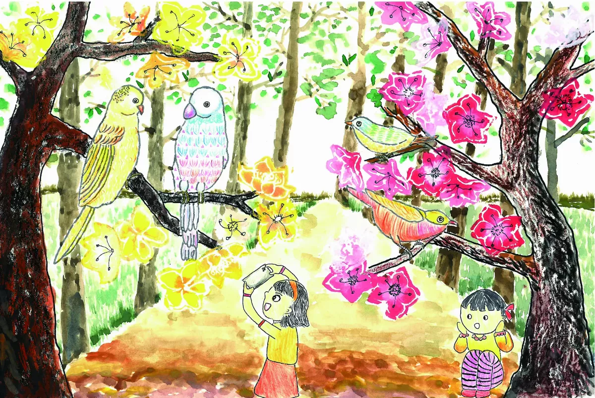 【快樂塗鴉簿】鳥語花香