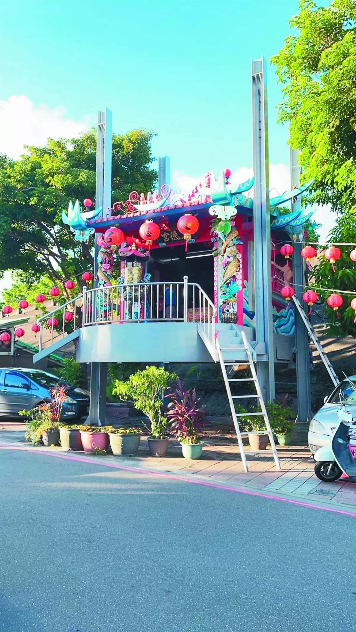 避颱風 士林天德宮升空