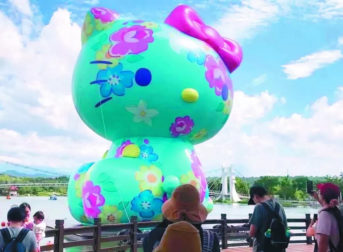水上Hello Kitty 洩氣