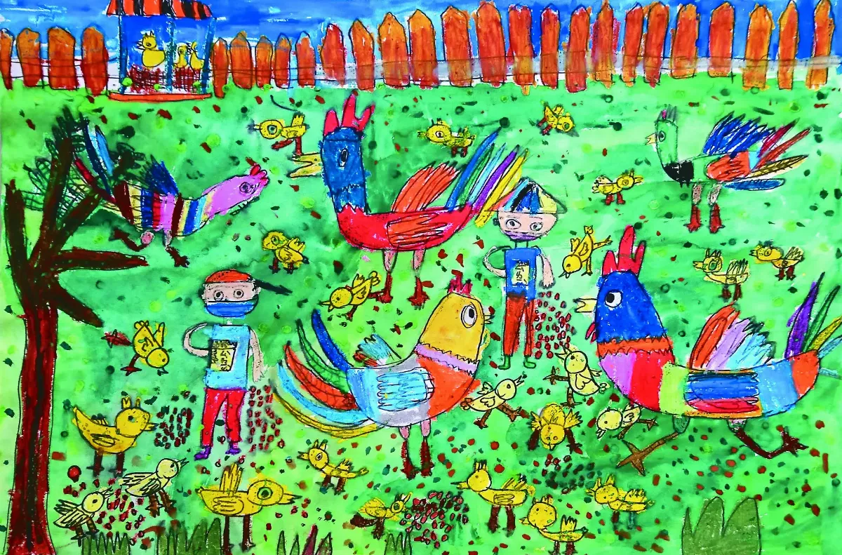 【快樂塗鴉簿】餵雞