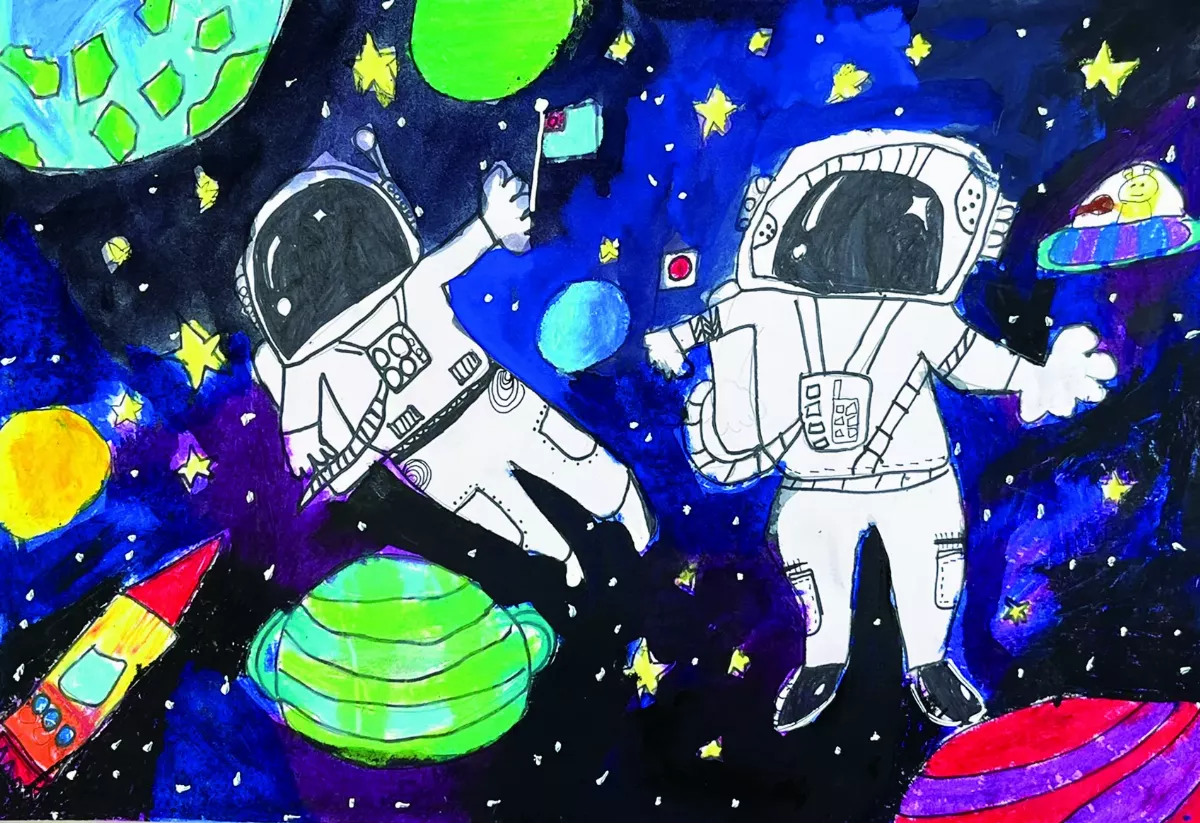 【快樂塗鴉簿】太空人