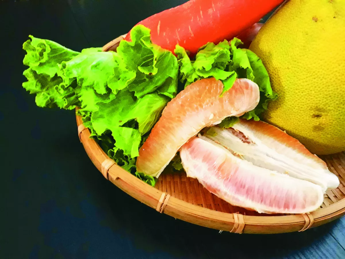 中秋燒烤‧柚子果肉風味佳