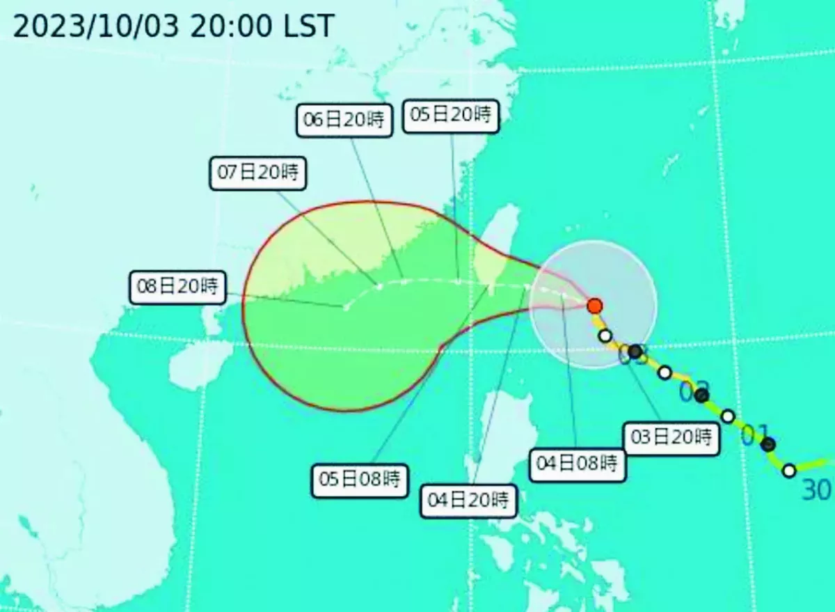 小犬暴風圈觸陸  花東總雨量恐破千毫米