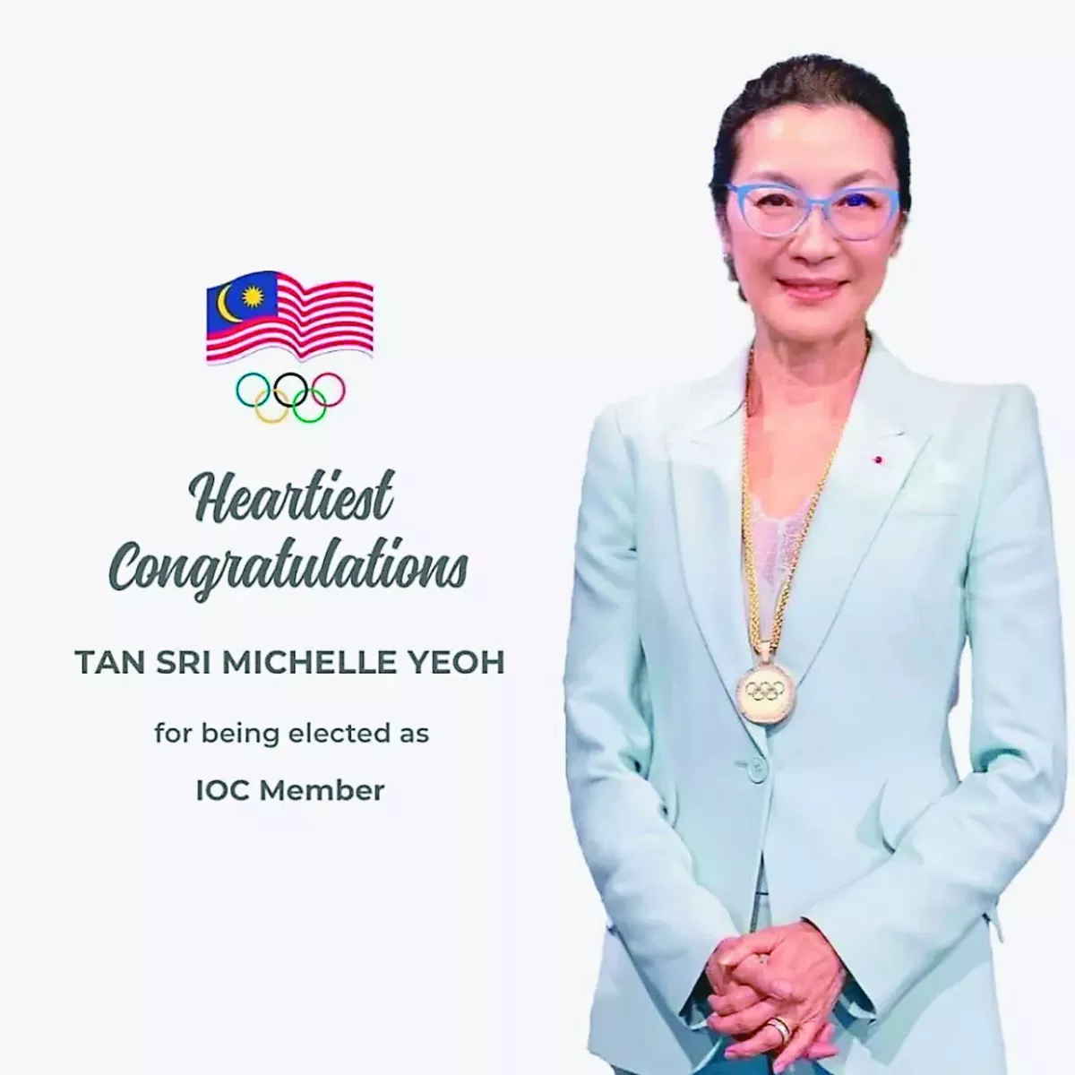 奧斯卡影后楊紫瓊  獲選IOC委員