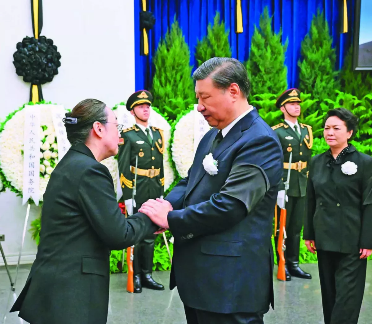 李克強告別式 習夫婦出席 胡錦濤送花圈