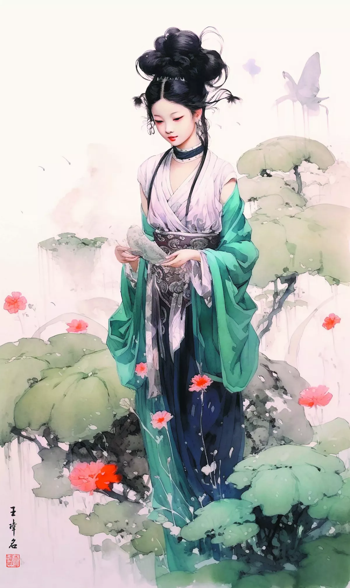 【寬鼎畫語】花自飄零水自流