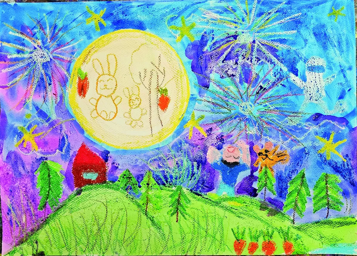 【快樂塗鴉簿】 花好月圓慶中秋 