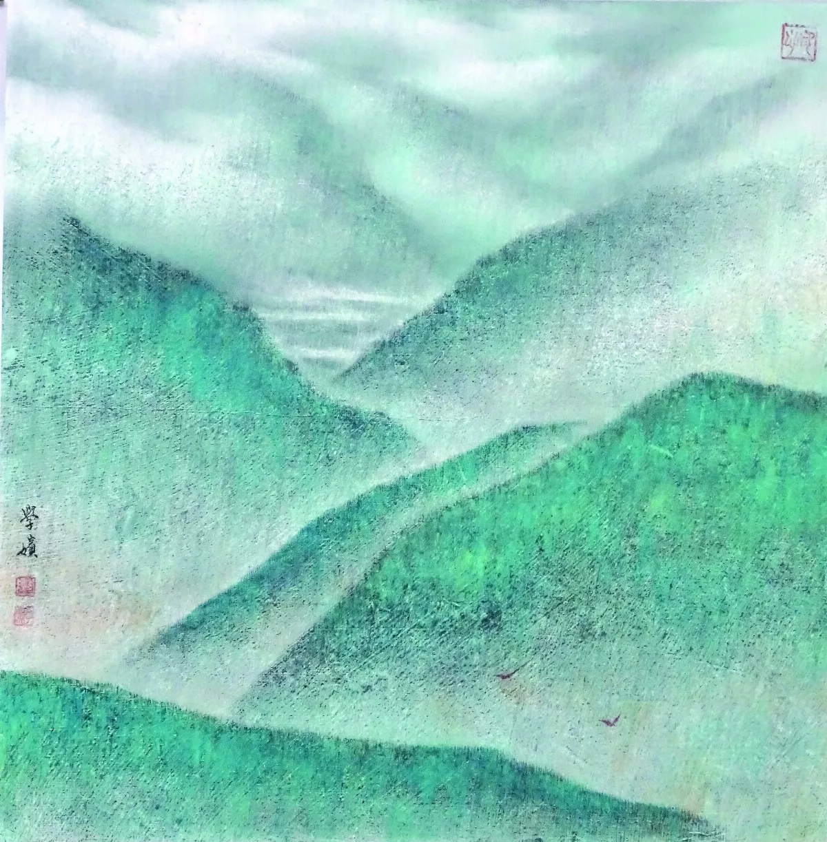 【一念萬年——2023陳學嬪創作展 】雲煙繚繞間