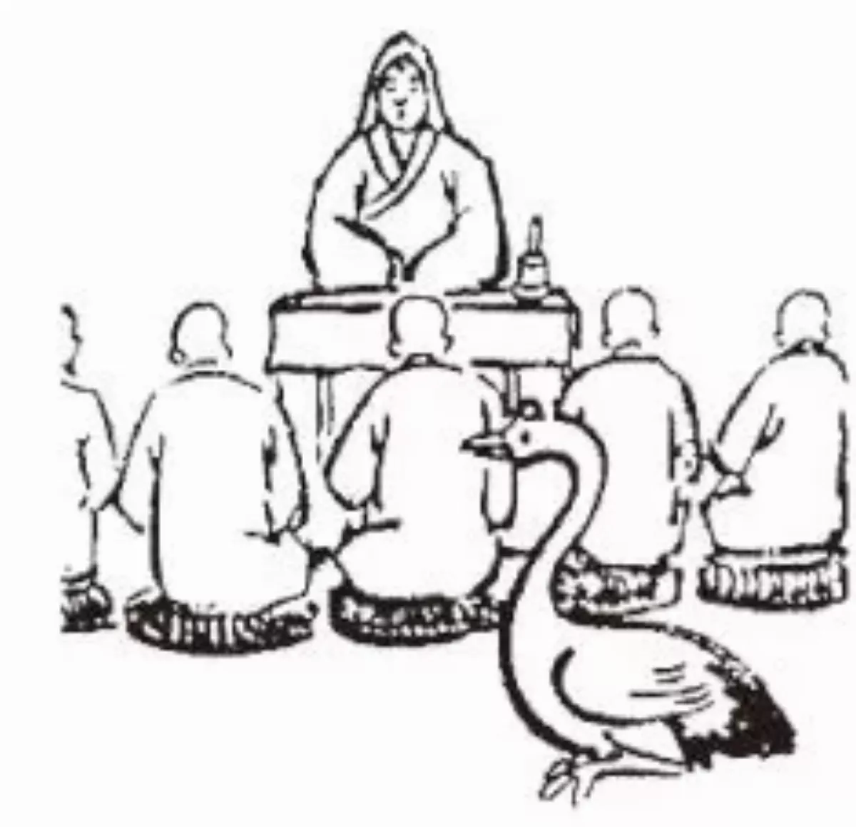 【護生畫集】鵝聽講經