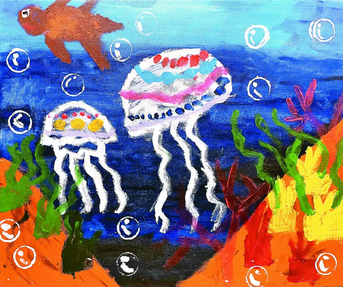 【快樂塗鴉簿】水母漂漂