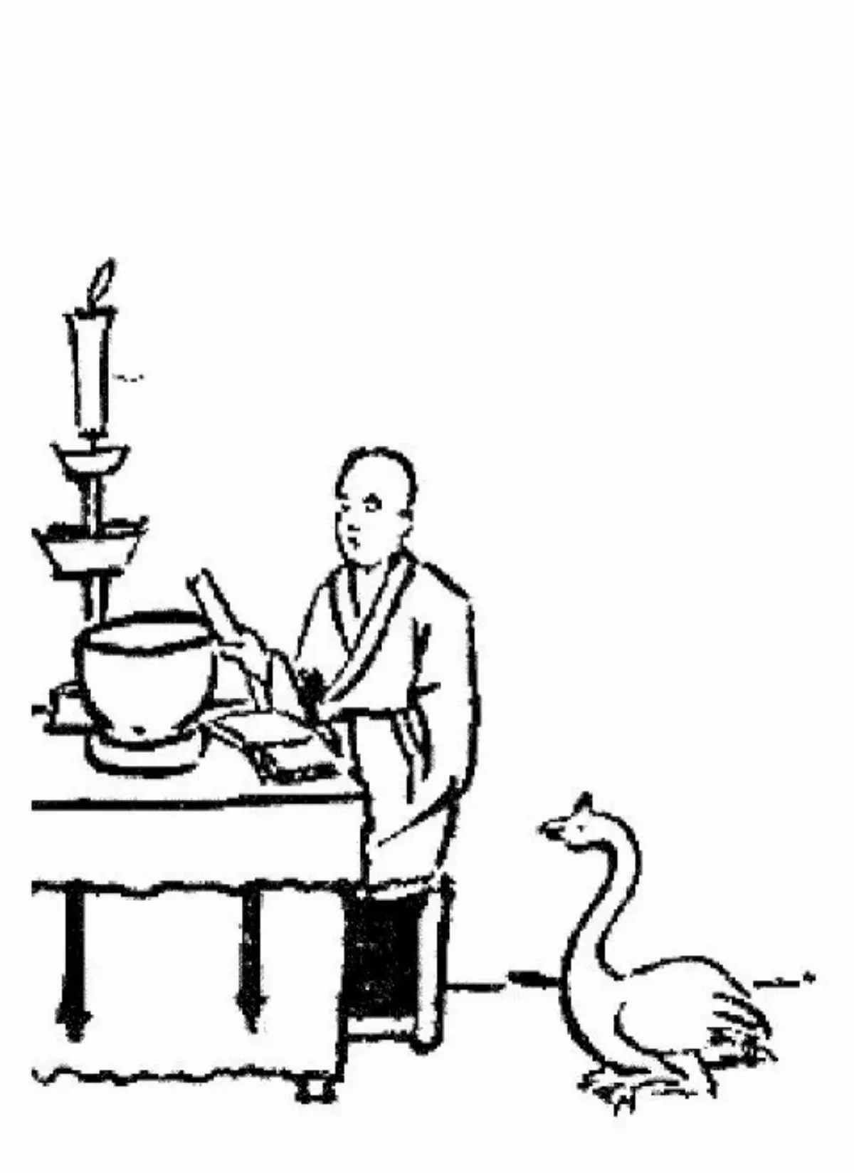 【護生畫集】鵝聽課誦