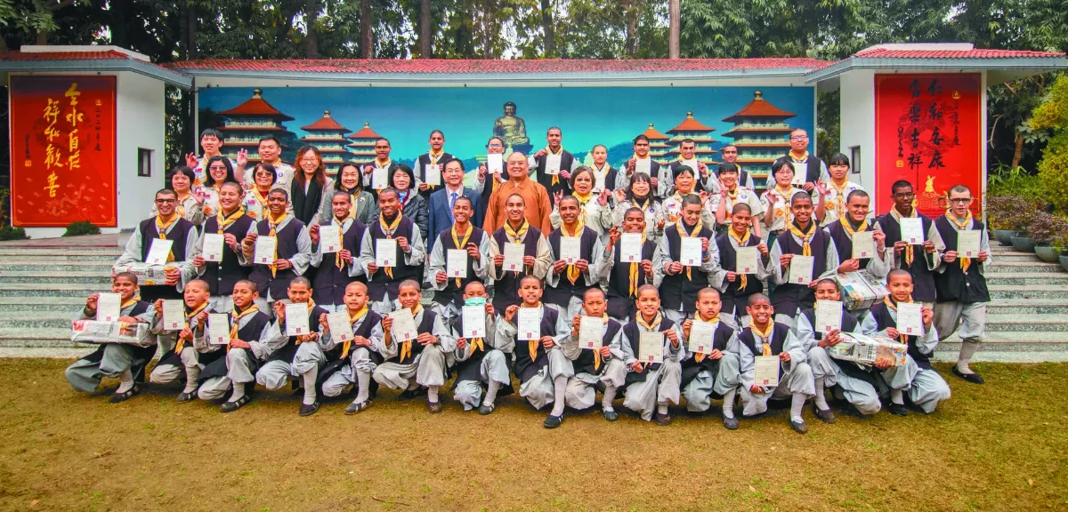 佛光沙彌童軍課程  駐印代表葛葆萱支持