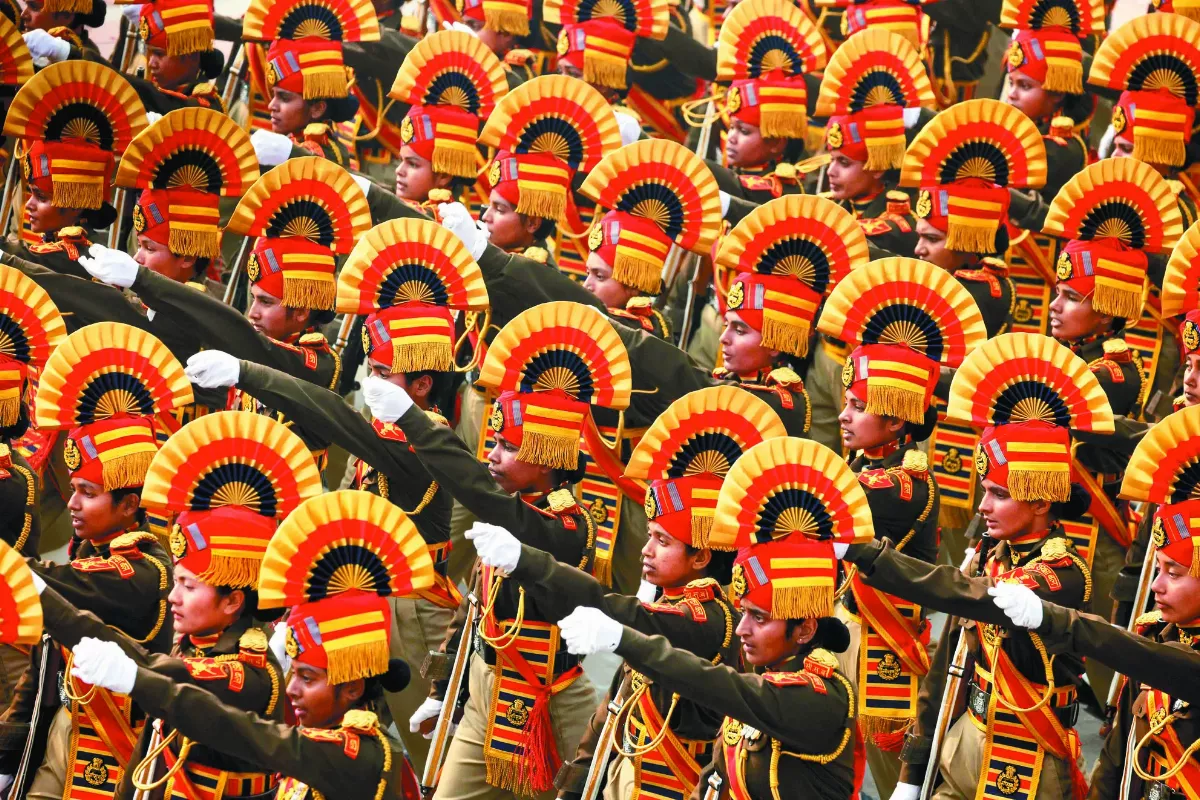  印度國慶  女兵列隊