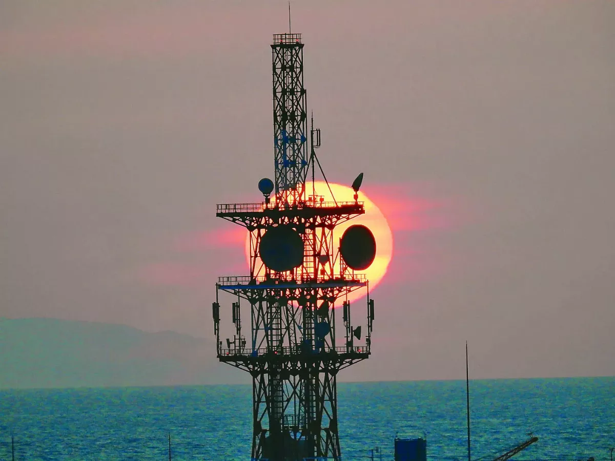 落日與高塔  疊成夕陽大貓熊奇景