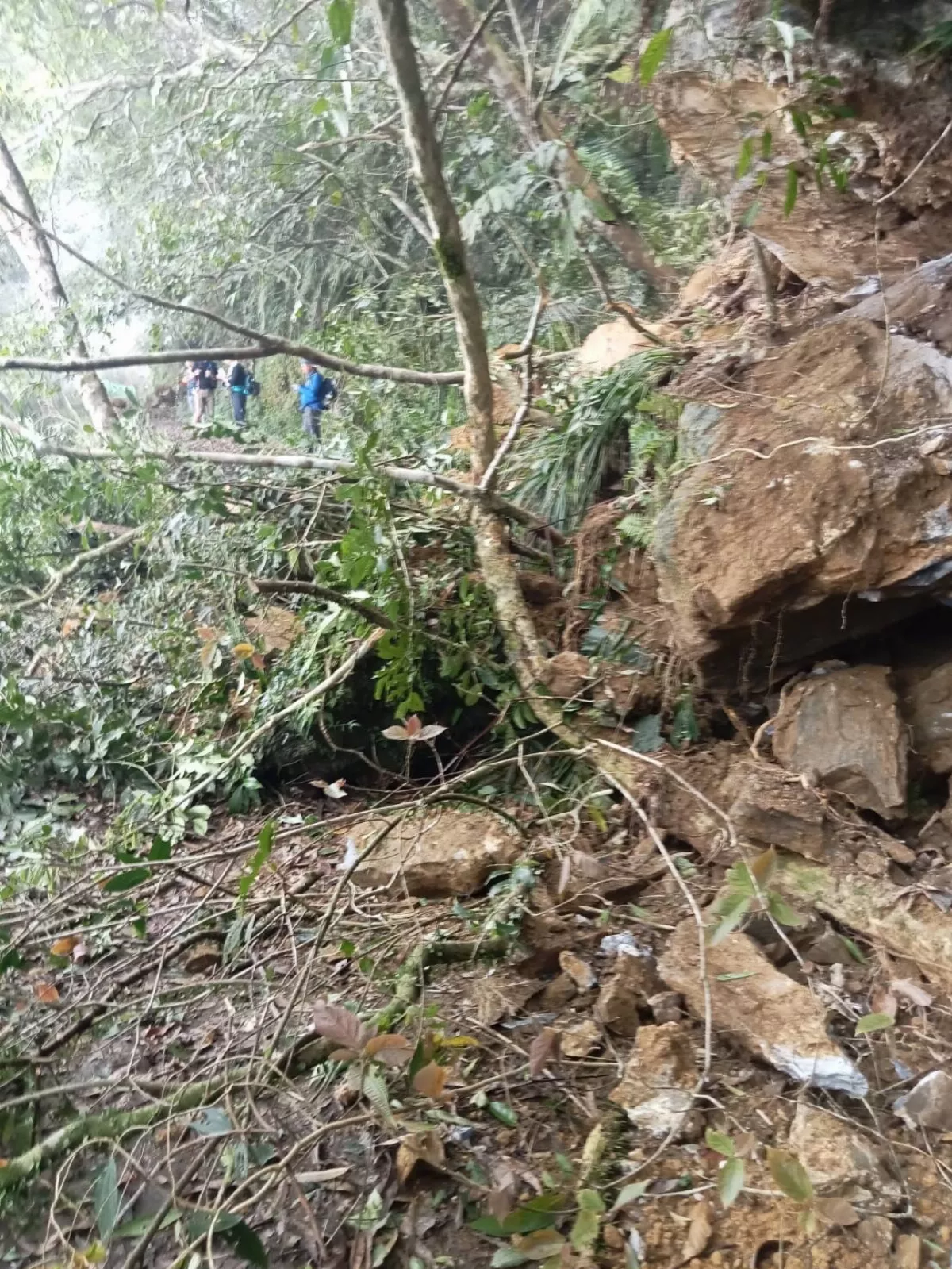 地震後大同大禮部落成孤島 直升機吊掛救出9人