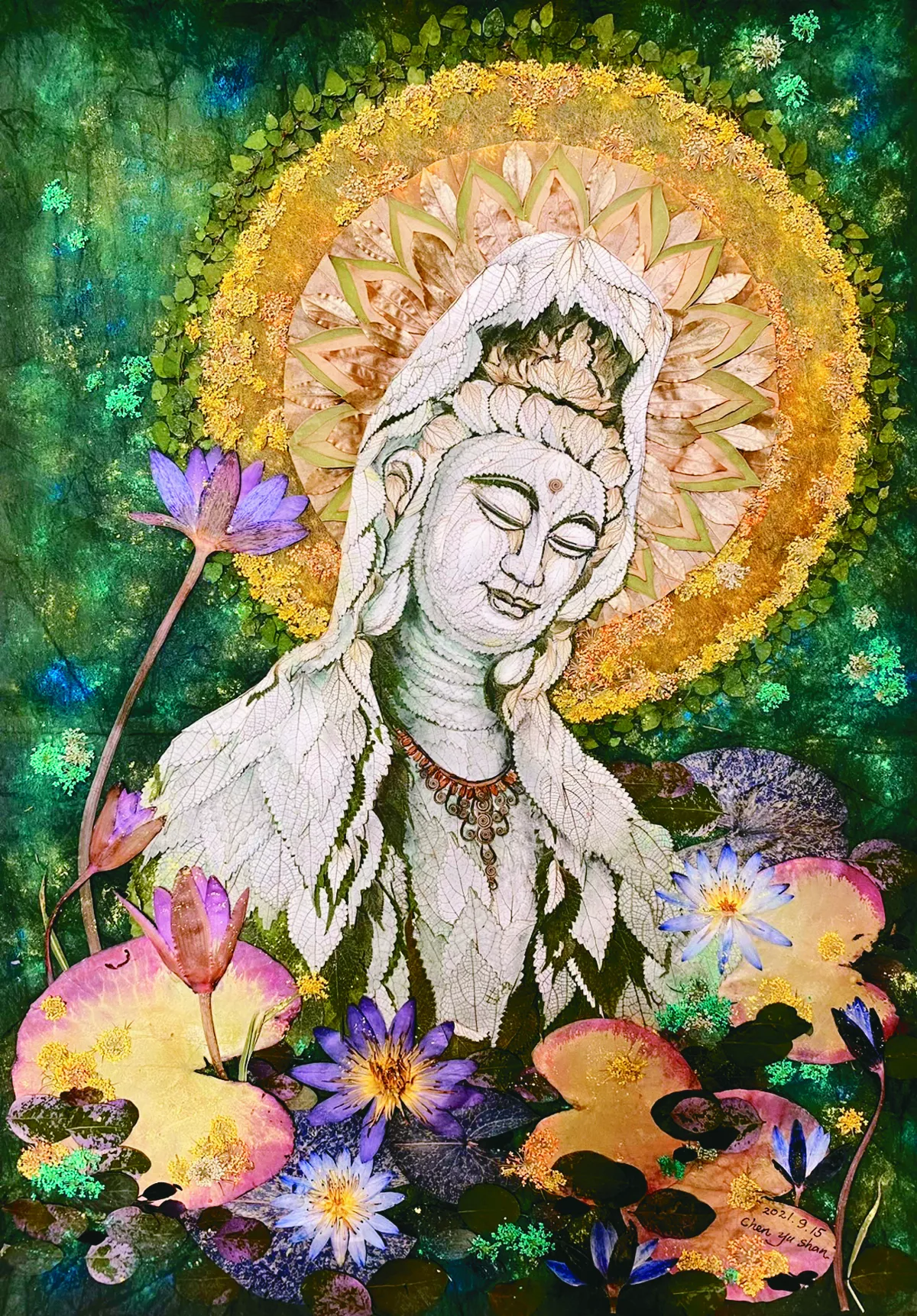 【慶祝2024國定佛誕節陳毓姍押花個展】花開花落見如來