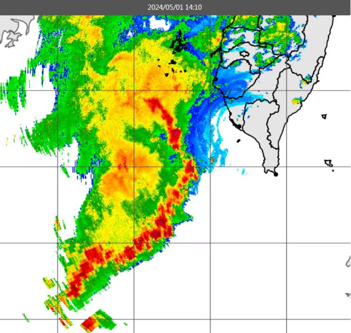 強烈雷雨帶將抵達 台南至屏東慎防劇烈天氣
