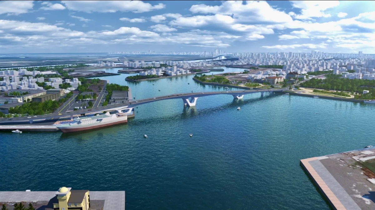 台南安平新地標跨港⼤橋 今天動⼟拚3年完⼯