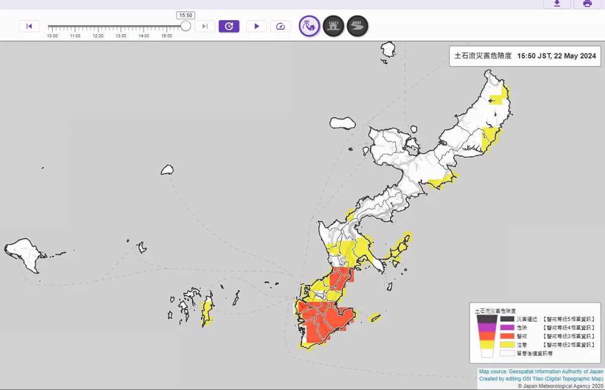 日本沖繩大雨 那霸市針對逾11萬市民發避難指示