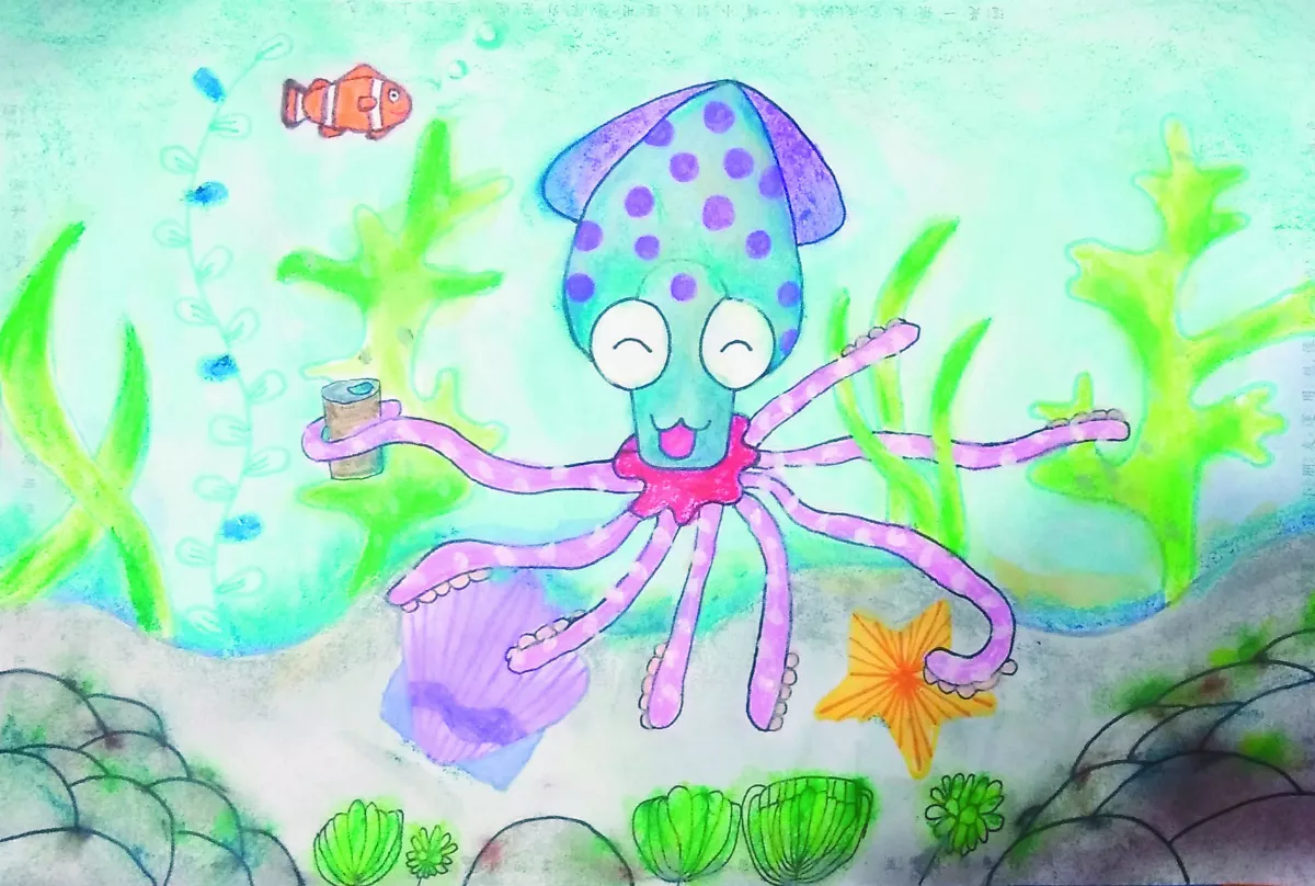 【快樂塗鴉簿】八爪魚 