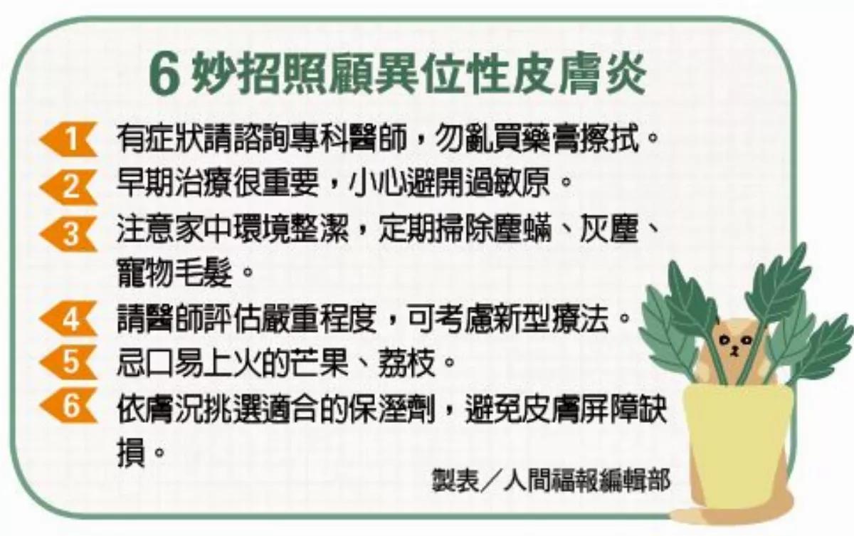 異位性皮膚炎嚴重 恐伴隨心血管疾病