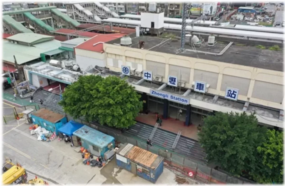 台鐵中壢臨時站施工 這兩天列車截短行駛改以客運接駁