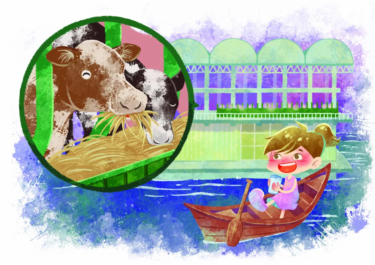 農場漂浮起來了