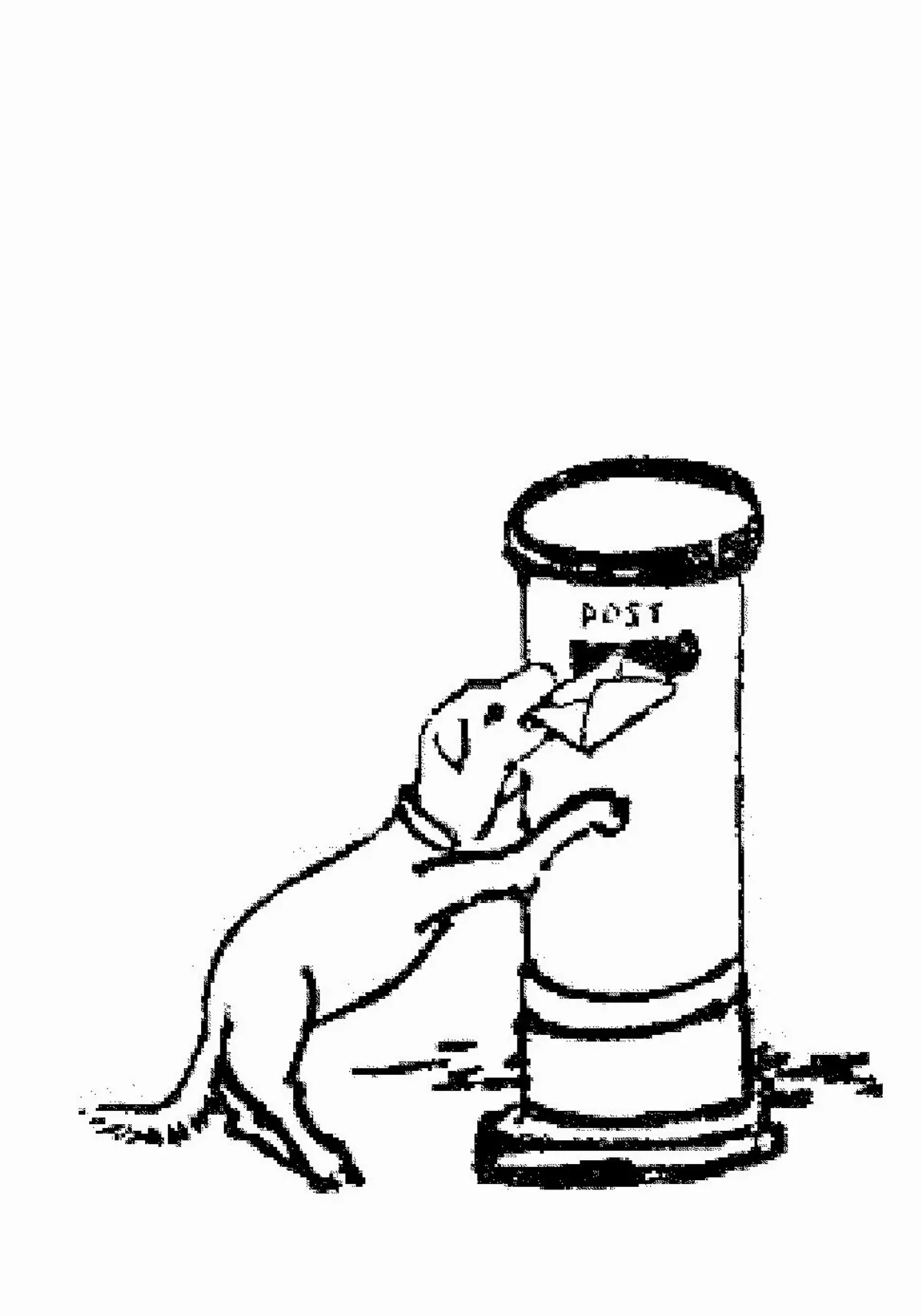 【護生畫集】犬寄郵信