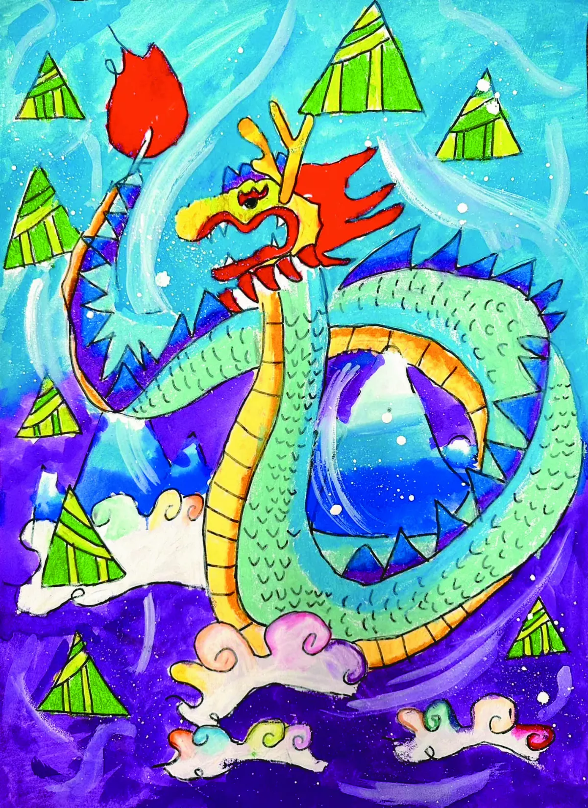 【快樂塗鴉簿】龍王戲水