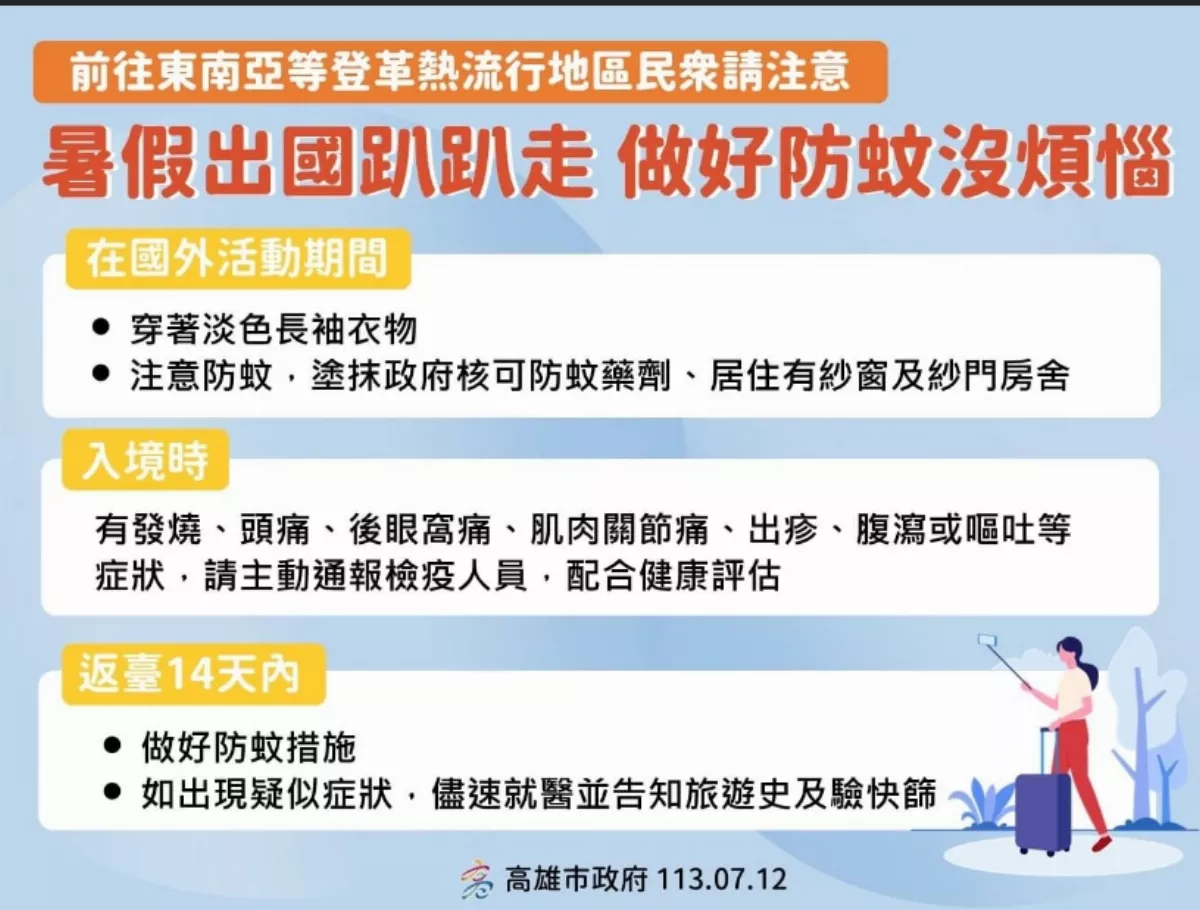 暑假出國東南亞趴趴走　牢記防蚊3招式