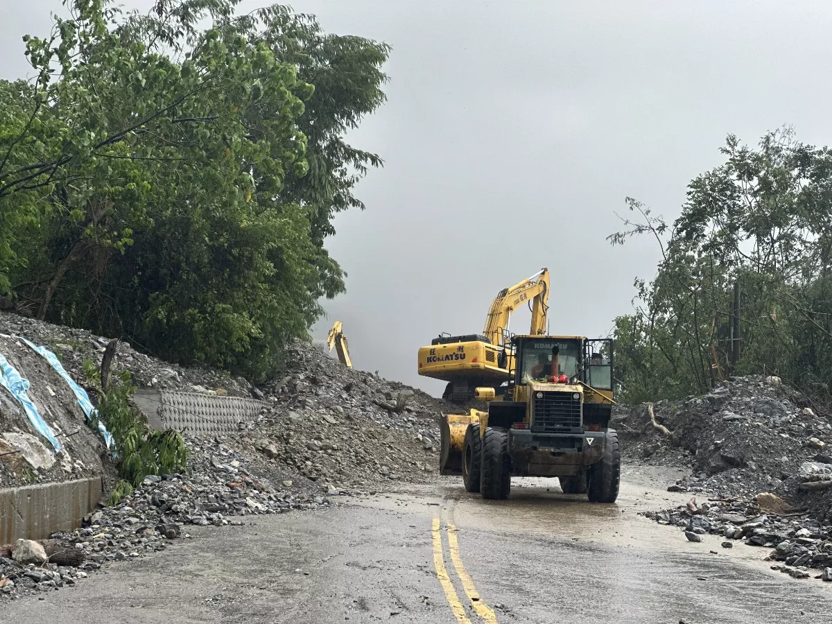 凱米颱風造成公路毀損 多處災阻待搶修