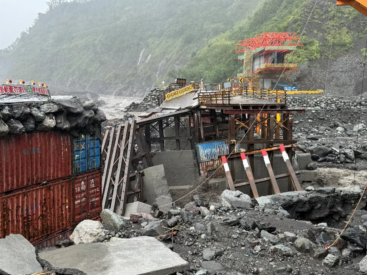 凱米颱風造成公路毀損 多處災阻待搶修