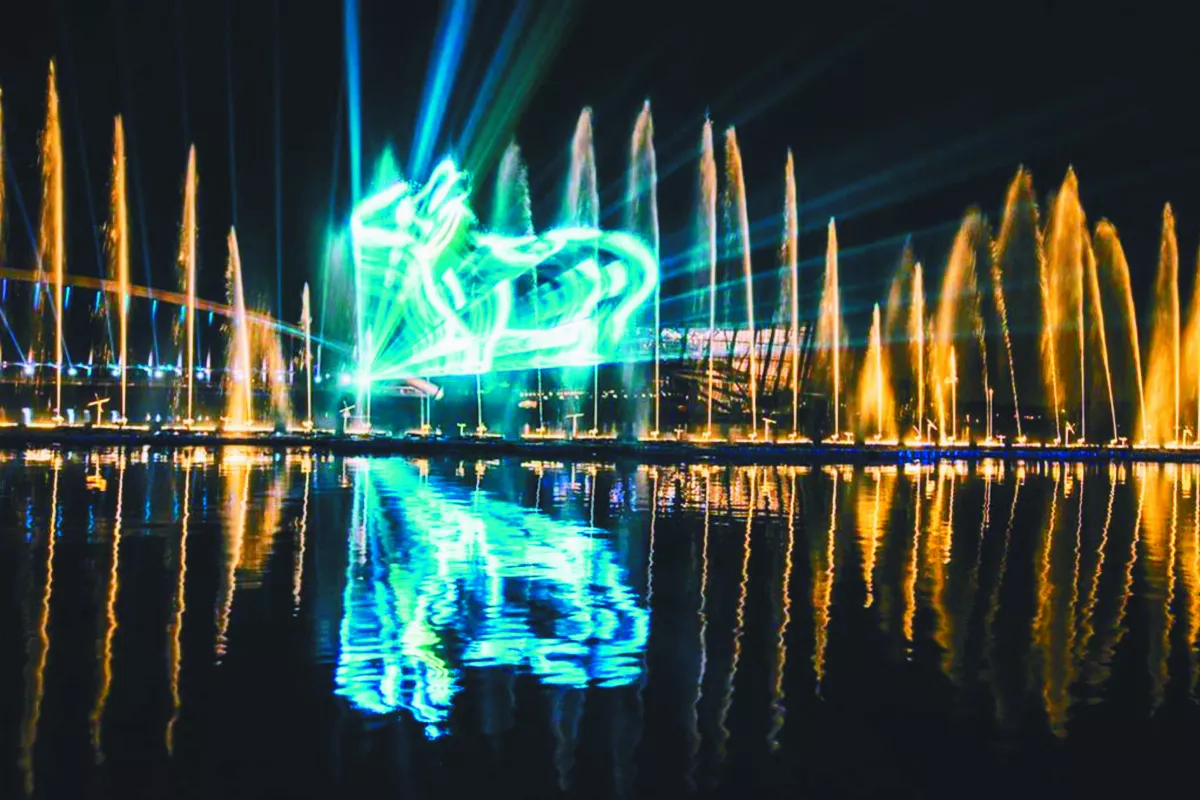 故宮南院 水舞秀迎接夜幕
